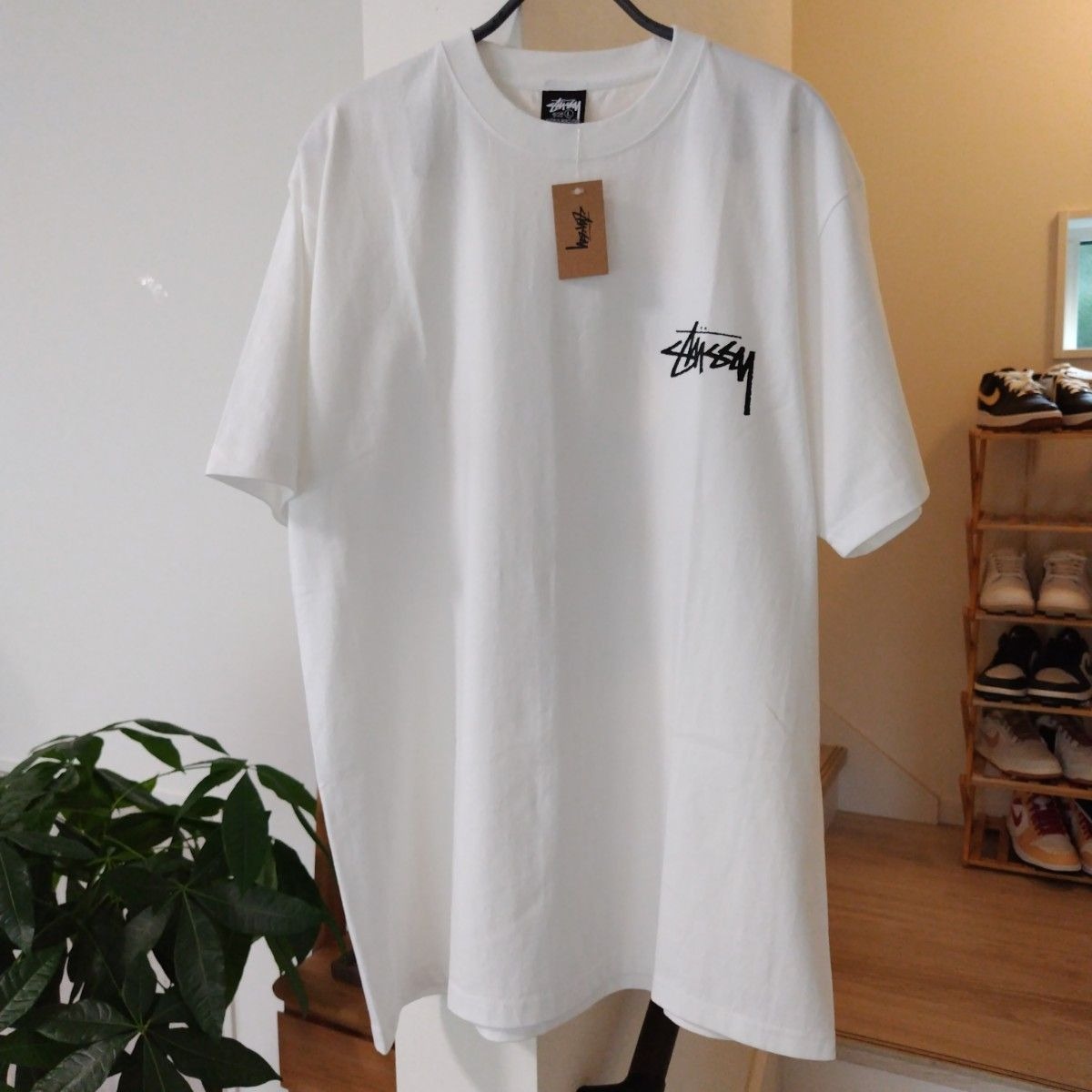 1386 - Áo Stussy 8 Ball Tea Pigment Dyed Trắng [HÀNG CHÍNH HÃNG]