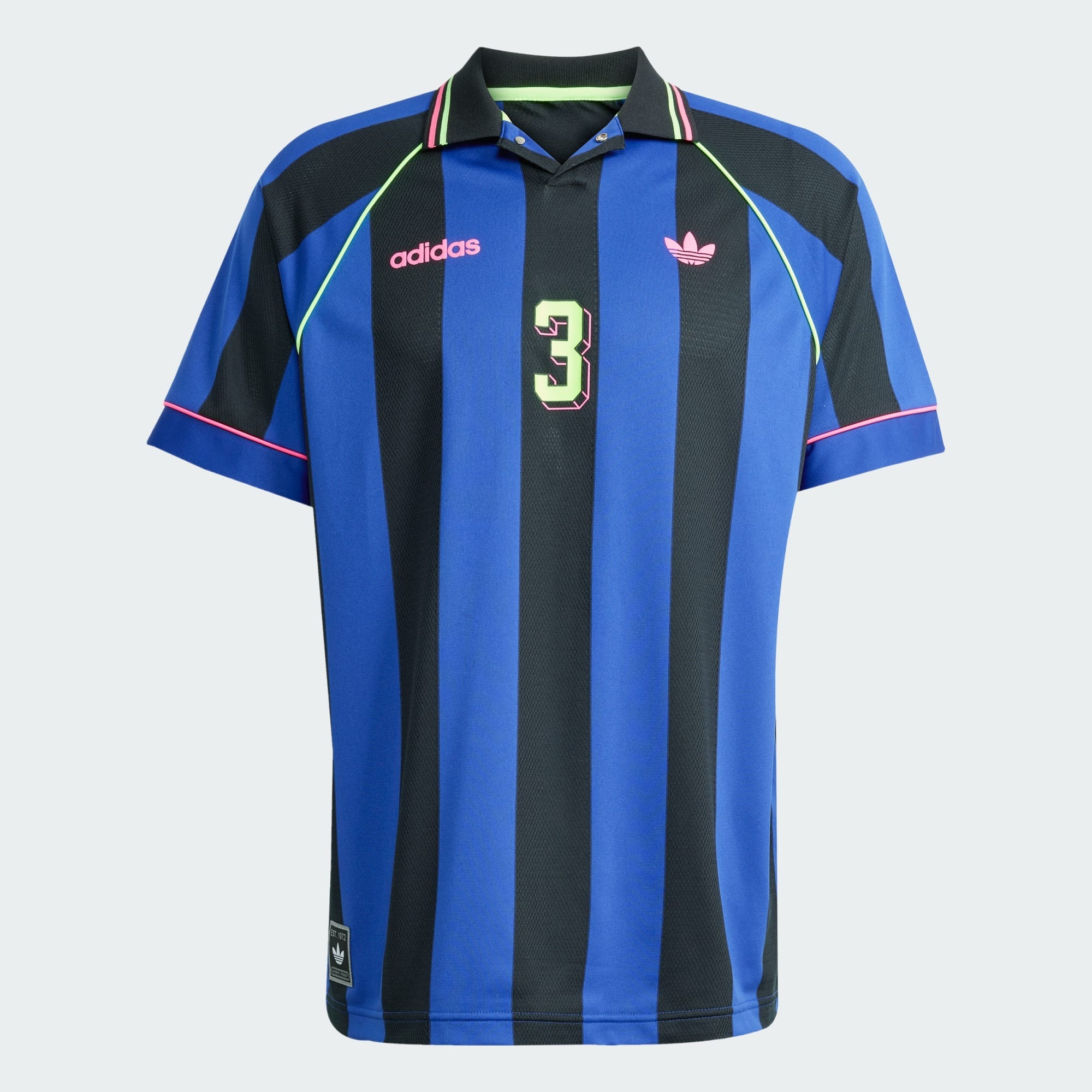 1684 - Áo Adidas Originals Jcquard Jersey Semi Lucid Blue / Black KD2307 - Xanh Dương Đen [HÀNG CHÍNH HÃNG]