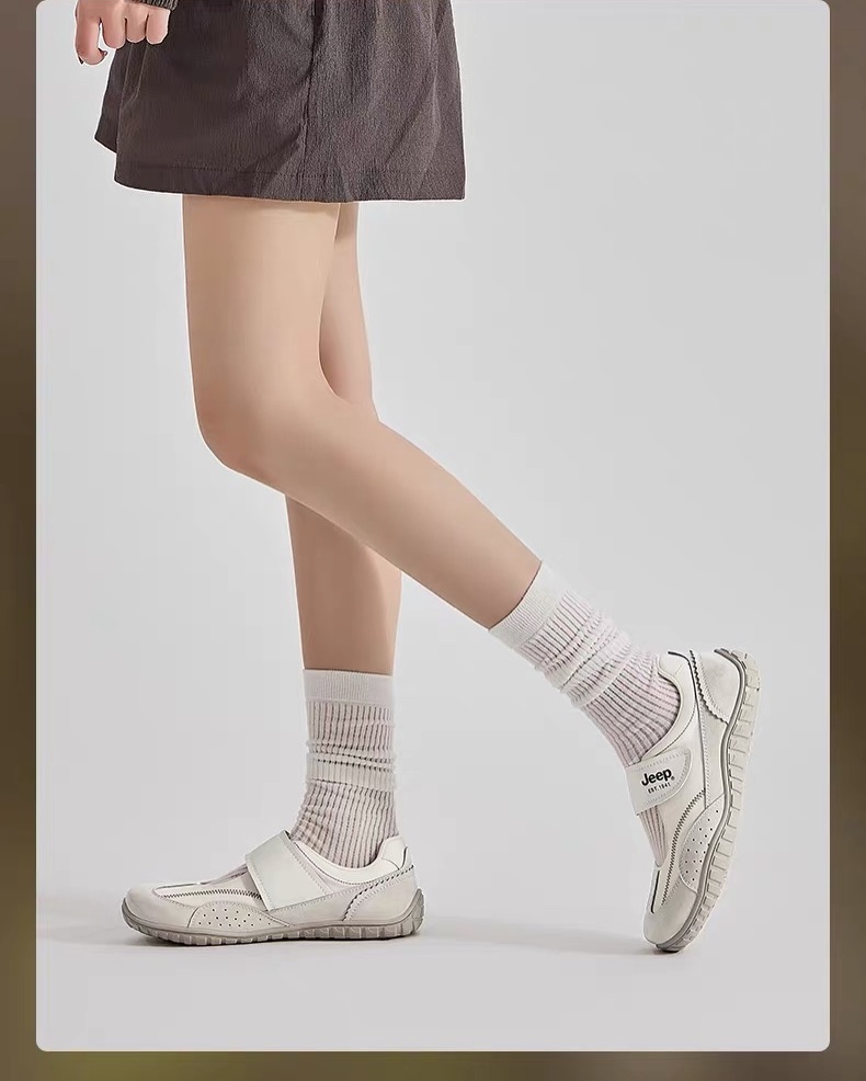 2734 - Giày Jeep Mary Jane Comfort Velcro "Grey" | P661W3399 [HÀNG CHÍNH HÃNG]