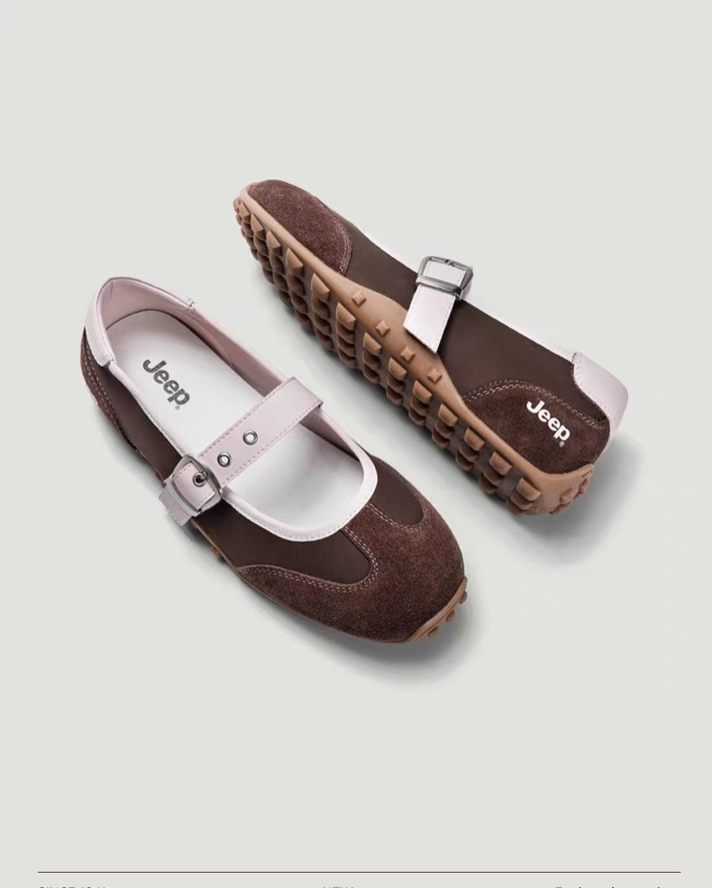 2744 - Giày Jeep Mary Jane Vintage Suede Brown 2026 | P661W134104 [HÀNG CHÍNH HÃNG]