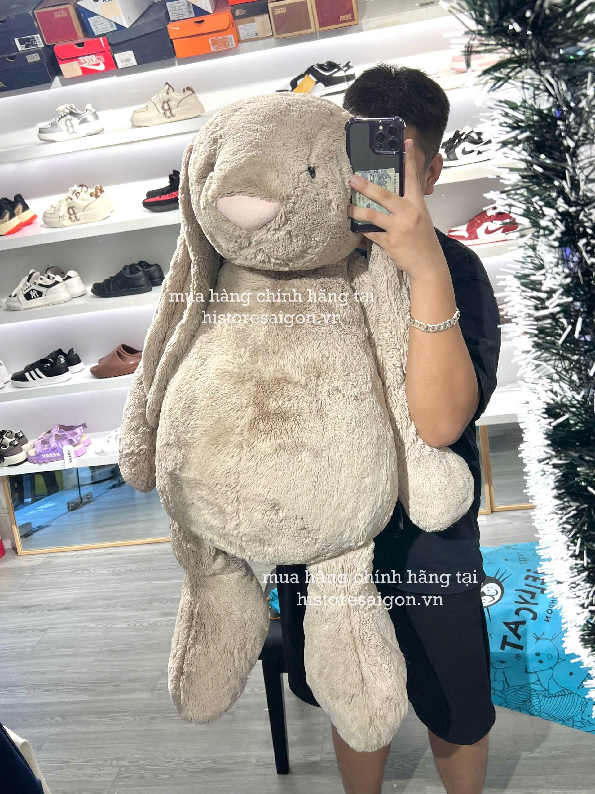 2058 -  Jellycat Bashful Bunny Beige Really Really Big 108cm [HÀNG CHÍNH HÃNG]
