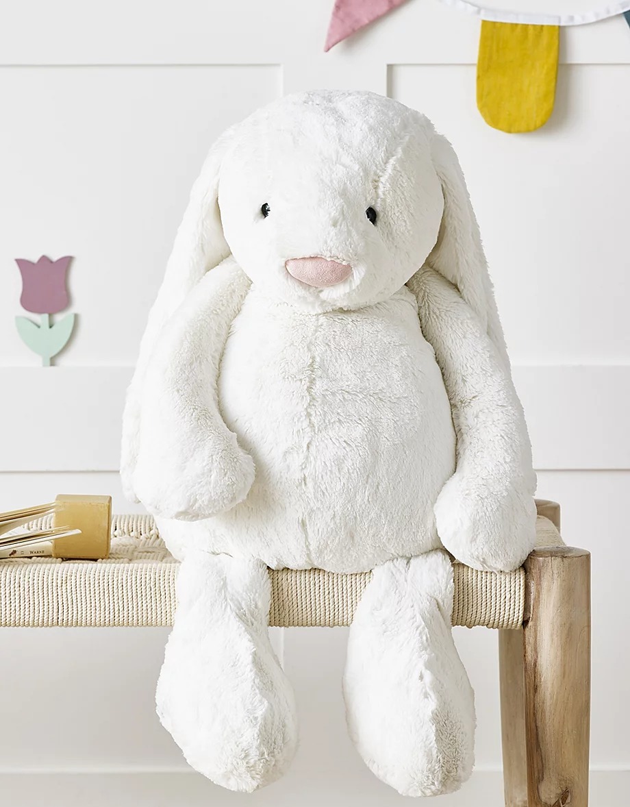 2077 - JellyCat 108cm Bunny Cream Trắng - Jellycat Bashful Bunny Cream Really Really Big 108cm [HÀNG CHÍNH HÃNG]