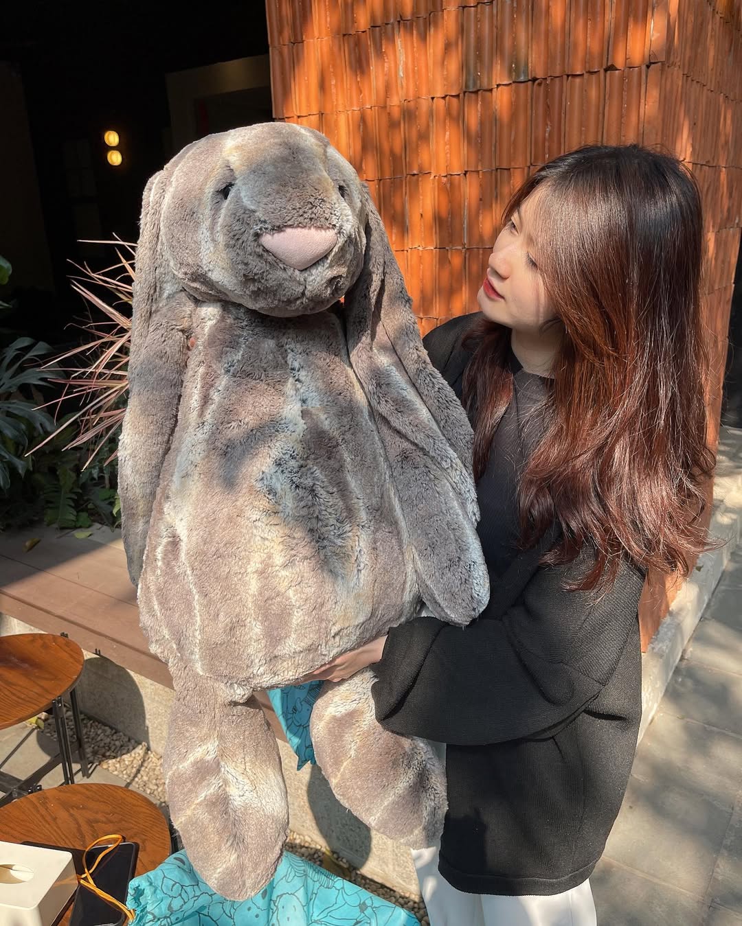 2076 - JellyCat 108cm Bunny Cottontail - Jellycat Bashful Bunny Cottontail Woodland Really Really Big 108cm [HÀNG CHÍNH HÃNG]