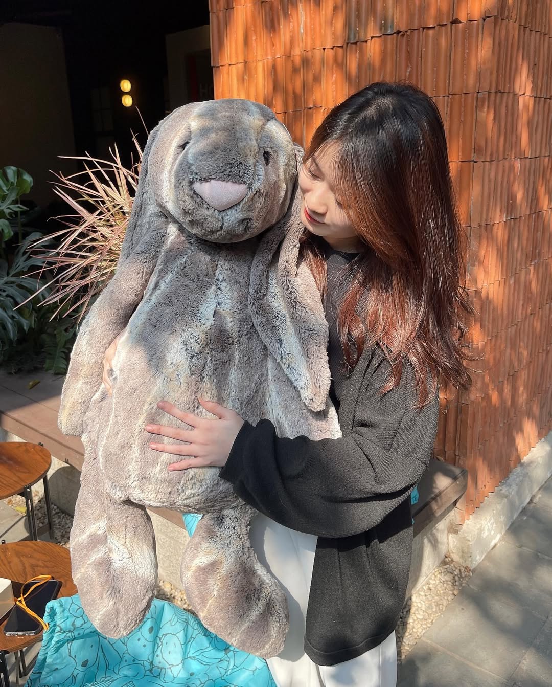 2076 - JellyCat 108cm Bunny Cottontail - Jellycat Bashful Bunny Cottontail Woodland Really Really Big 108cm [HÀNG CHÍNH HÃNG]