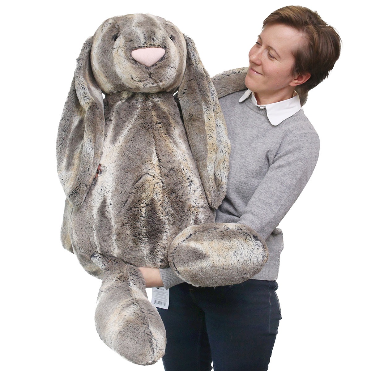 2076 - JellyCat 108cm Bunny Cottontail - Jellycat Bashful Bunny Cottontail Woodland Really Really Big 108cm [HÀNG CHÍNH HÃNG]