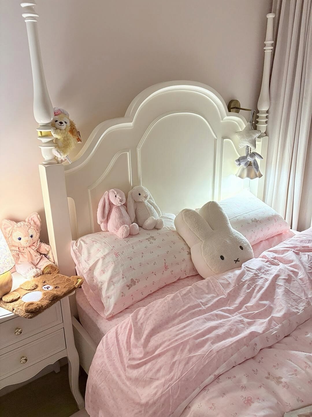 2143 - JellyCat Bashful Bunny Blush 31cm - Jellycat Bashful Blush Bunny Medium 31cm Màu Hồng Đào [HÀNG CHÍNH HÃNG]