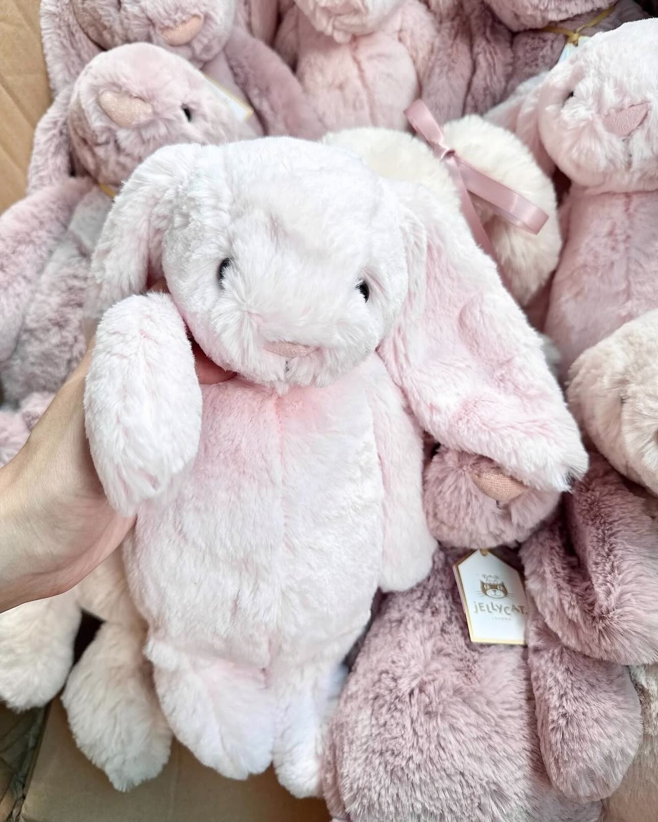 2167 - JellyCat Bashful Bunny Pink 31cm - Jellycat Bashful Pink Bunny Medium 31cm Màu Hồng Sakura [HÀNG CHÍNH HÃNG]
