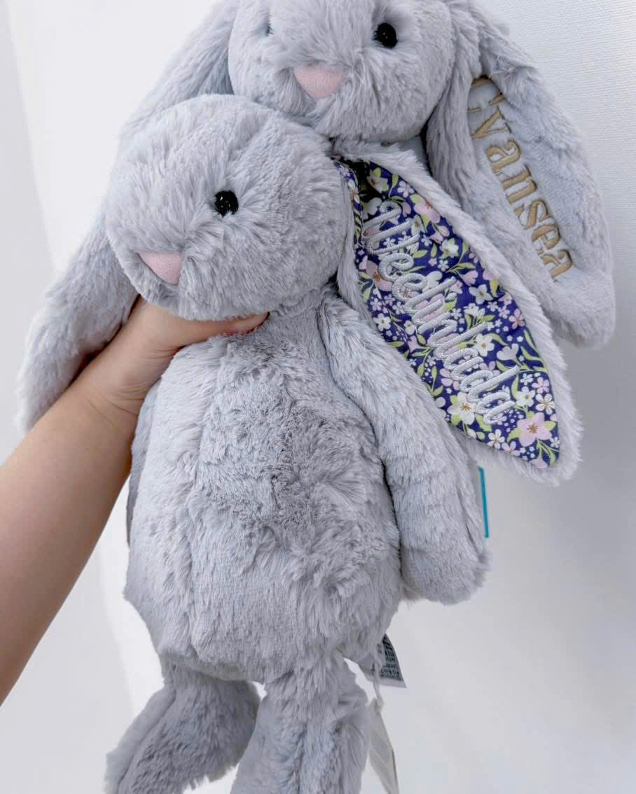 2196 - JellyCat Bashful Bunny Silver 31cm - Jellycat Bashful Silver Bunny Medium 31cm [HÀNG CHÍNH HÃNG]