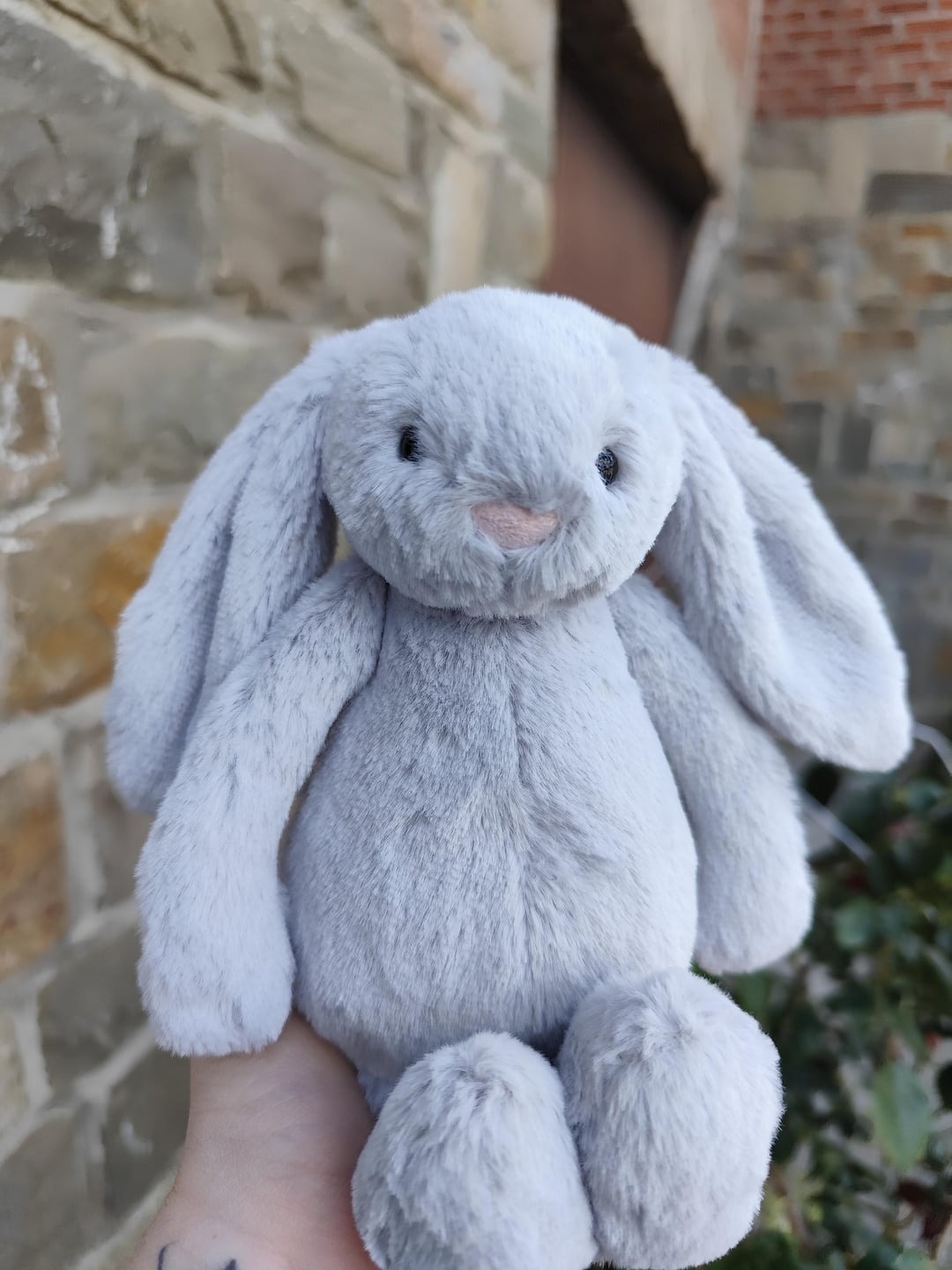 2196 - JellyCat Bashful Bunny Silver 31cm - Jellycat Bashful Silver Bunny Medium 31cm [HÀNG CHÍNH HÃNG]