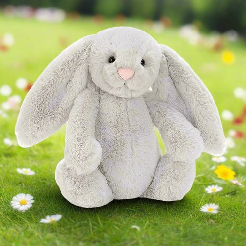2196 - JellyCat Bashful Bunny Silver 31cm - Jellycat Bashful Silver Bunny Medium 31cm [HÀNG CHÍNH HÃNG]