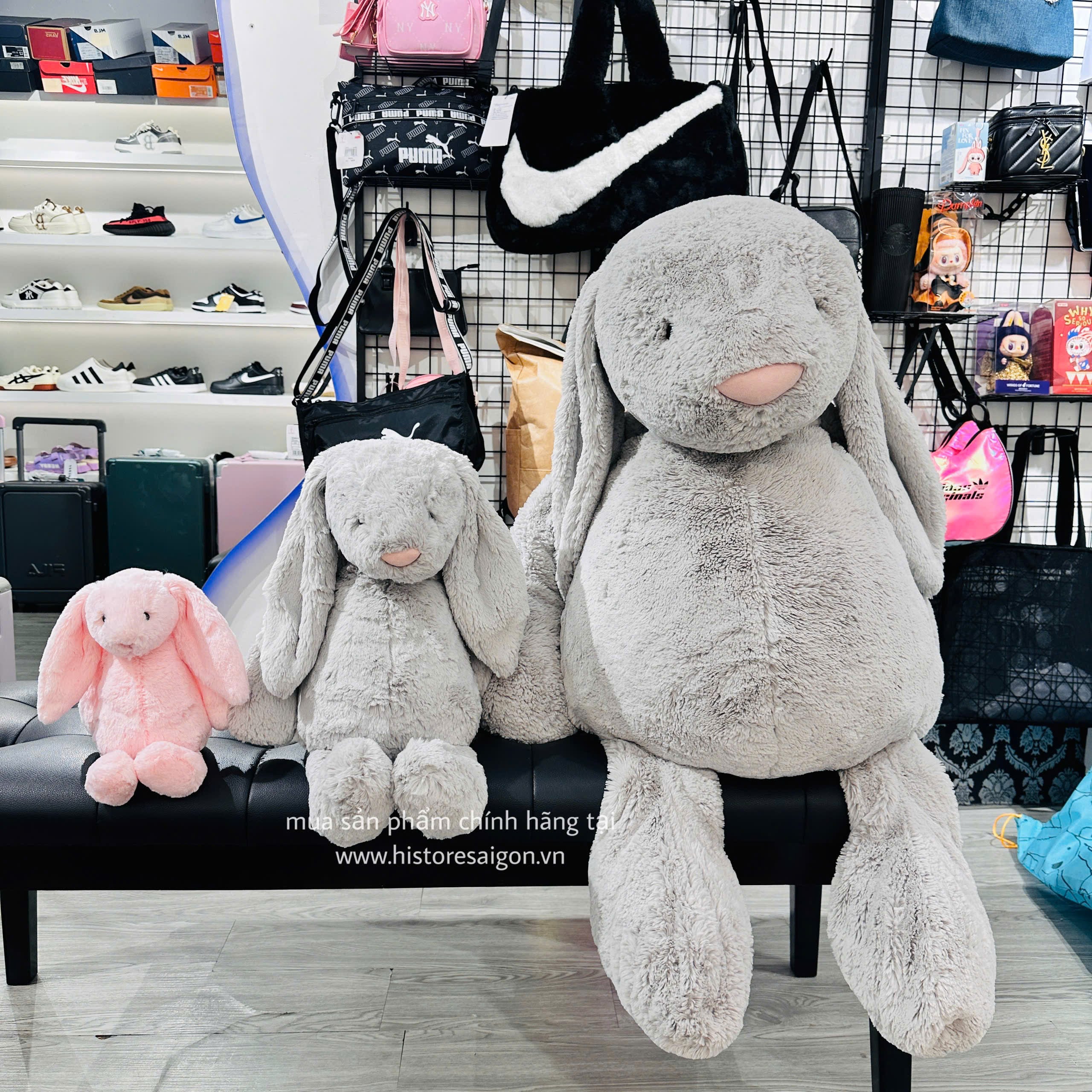 2580 - JellyCat Bashful Bunny Silver 50cm - Jellycat Bashful Silver Bunny Huge 50cm [HÀNG CHÍNH HÃNG]