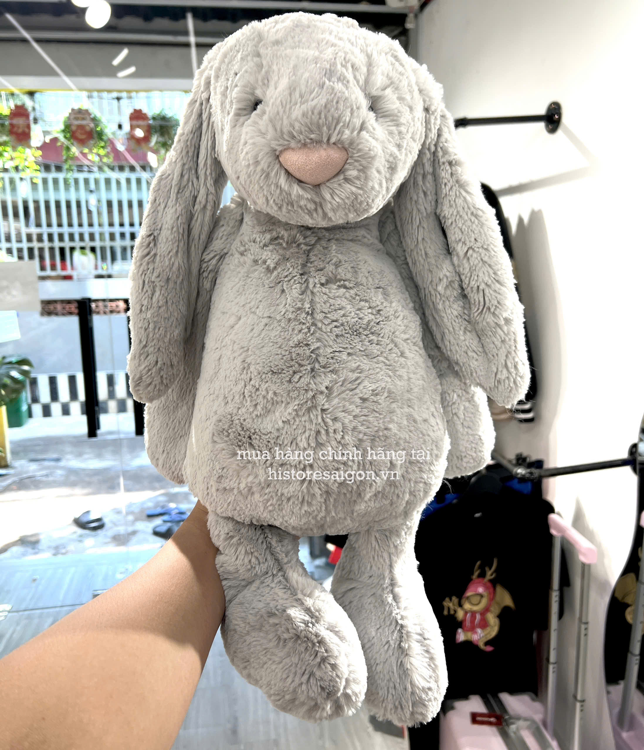2580 - JellyCat Bashful Bunny Silver 50cm - Jellycat Bashful Silver Bunny Huge 50cm [HÀNG CHÍNH HÃNG]