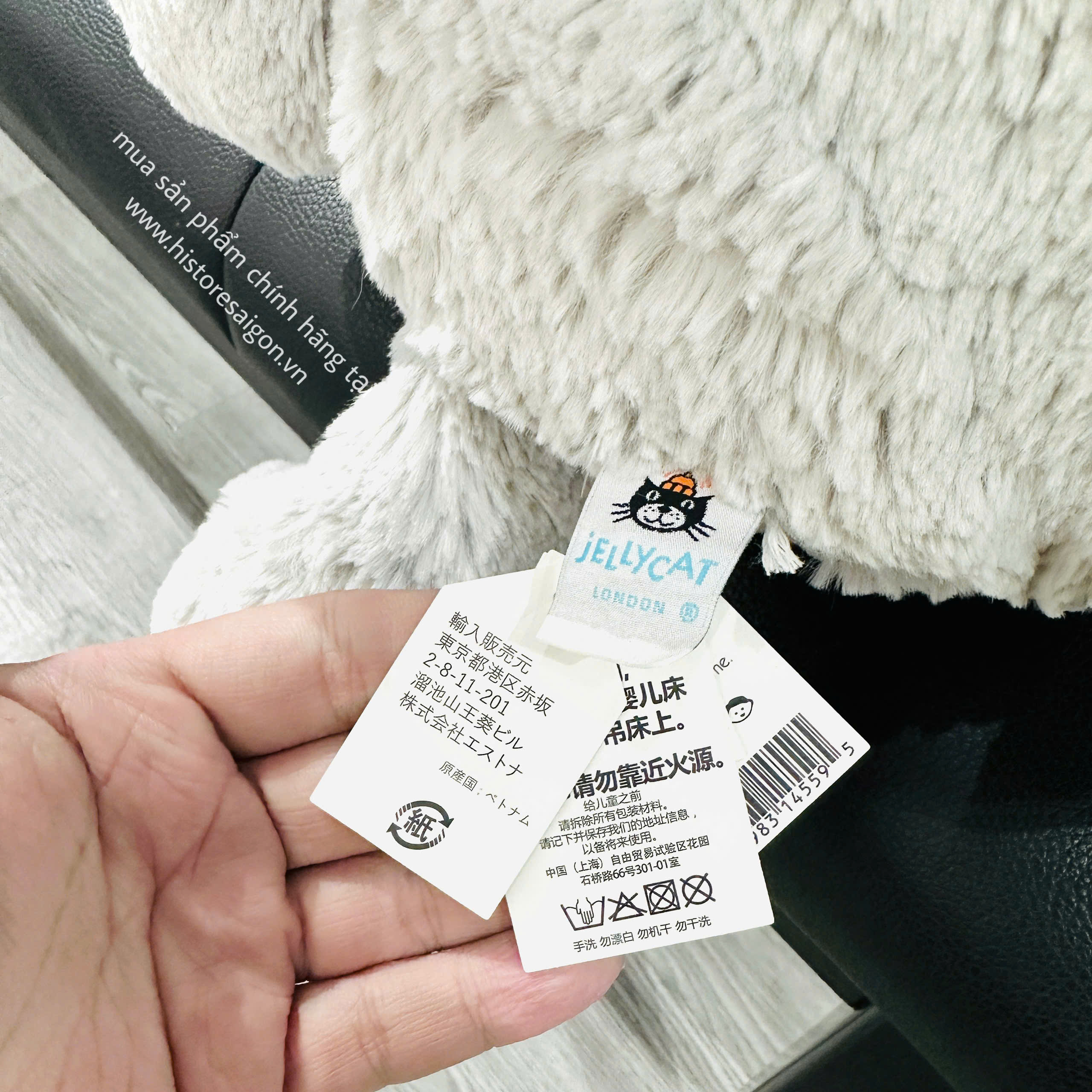 2580 - JellyCat Bashful Bunny Silver 50cm - Jellycat Bashful Silver Bunny Huge 50cm [HÀNG CHÍNH HÃNG]