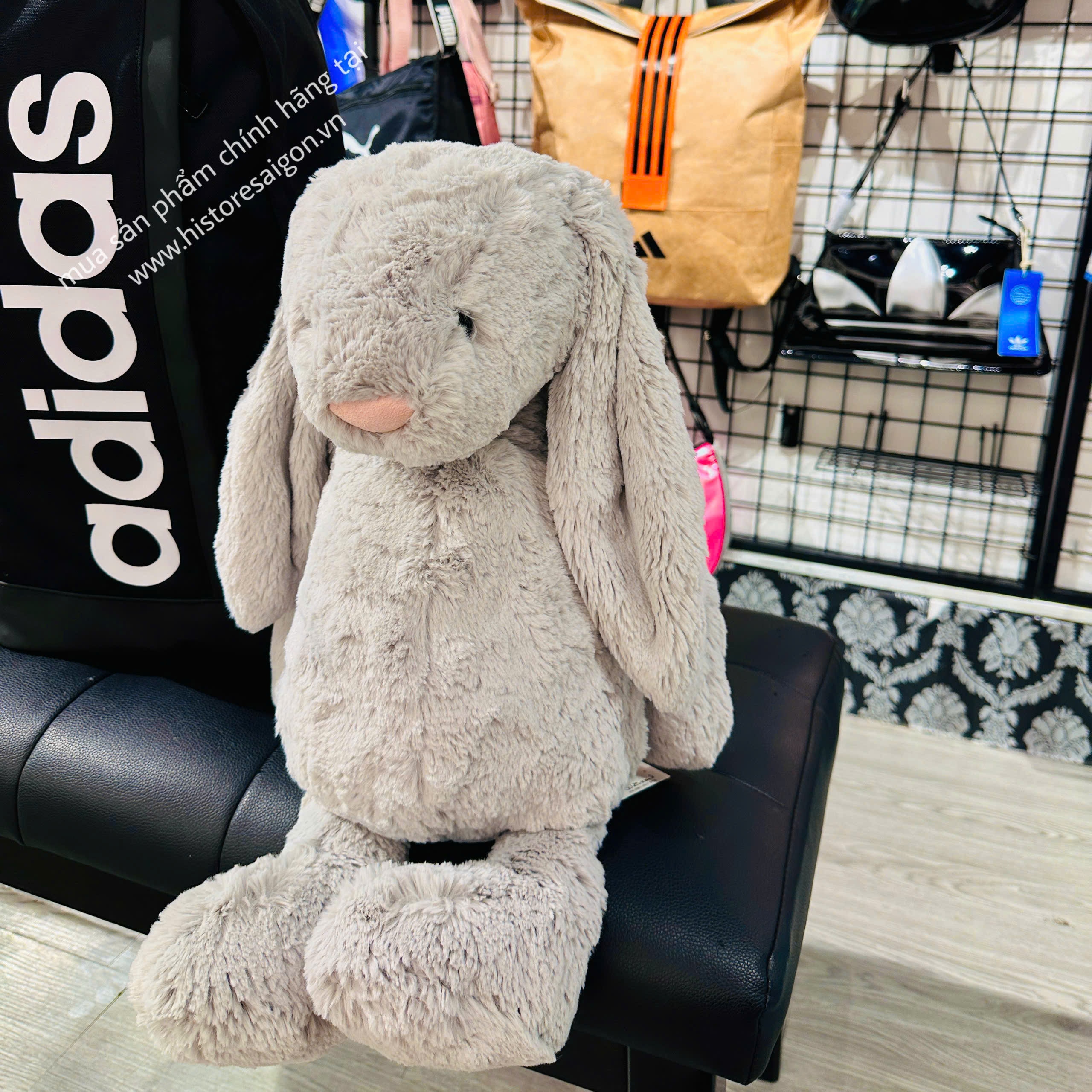 2580 - JellyCat Bashful Bunny Silver 50cm - Jellycat Bashful Silver Bunny Huge 50cm [HÀNG CHÍNH HÃNG]