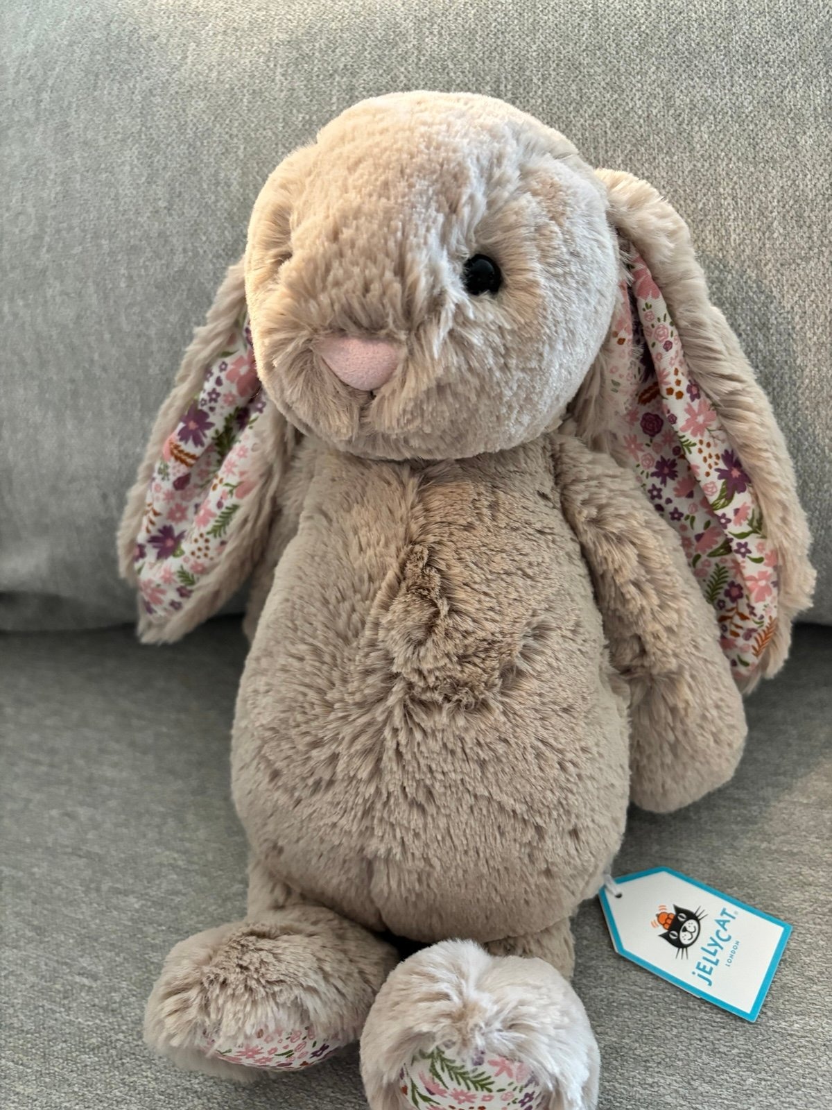 2181 - JellyCat Blossom Bunny Beige 'Petal' 31cm - Jellycat Blossom Cream Bunny Beige 'Petal' Medium 31cm [HÀNG CHÍNH HÃNG]