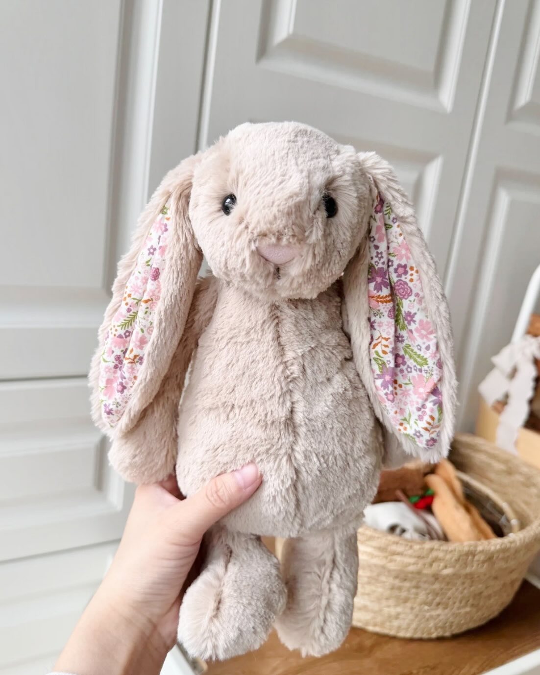 2181 - JellyCat Blossom Bunny Beige 'Petal' 31cm - Jellycat Blossom Cream Bunny Beige 'Petal' Medium 31cm [HÀNG CHÍNH HÃNG]