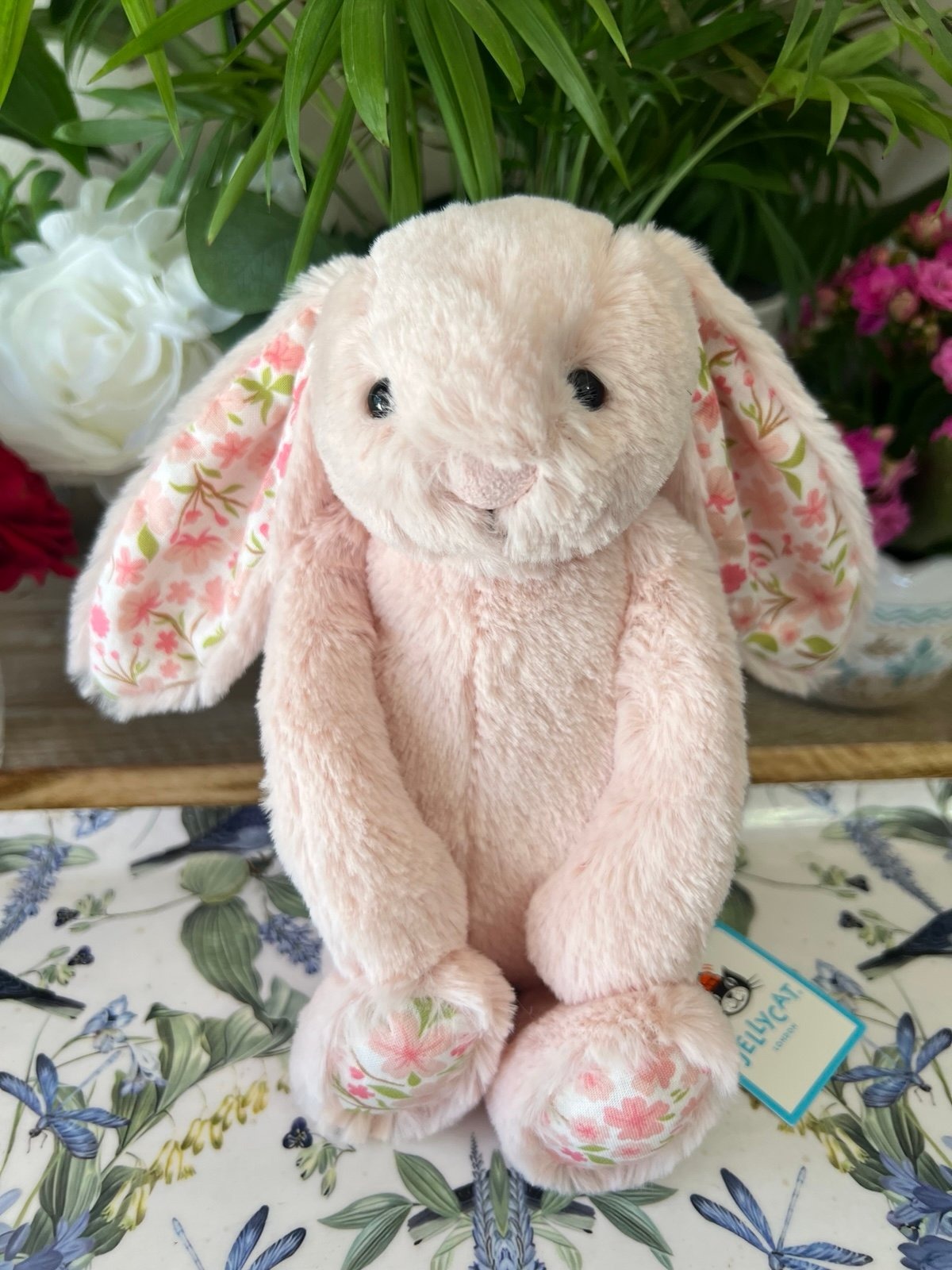 2187 - JellyCat Blossom Bunny Blush Cherry 31cm - Jellycat Blossom Cream Bunny Blush Cherry Medium 31cm [HÀNG CHÍNH HÃNG]