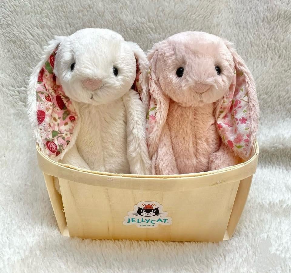 2187 - JellyCat Blossom Bunny Blush Cherry 31cm - Jellycat Blossom Cream Bunny Blush Cherry Medium 31cm [HÀNG CHÍNH HÃNG]