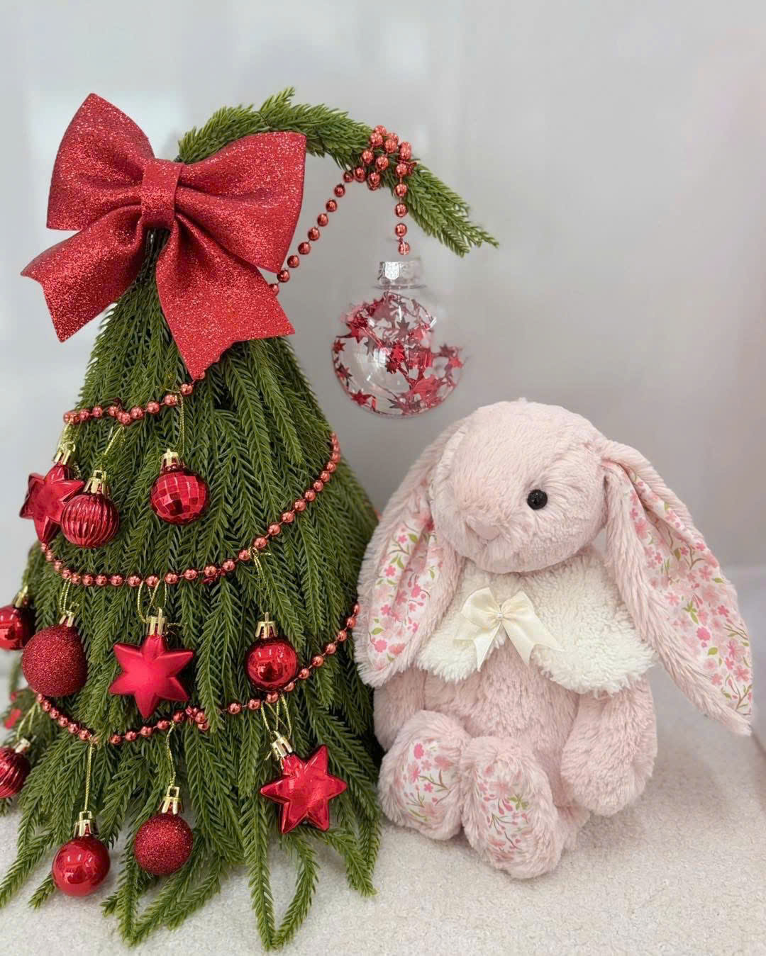 2187 - JellyCat Blossom Bunny Blush Cherry 31cm - Jellycat Blossom Cream Bunny Blush Cherry Medium 31cm [HÀNG CHÍNH HÃNG]