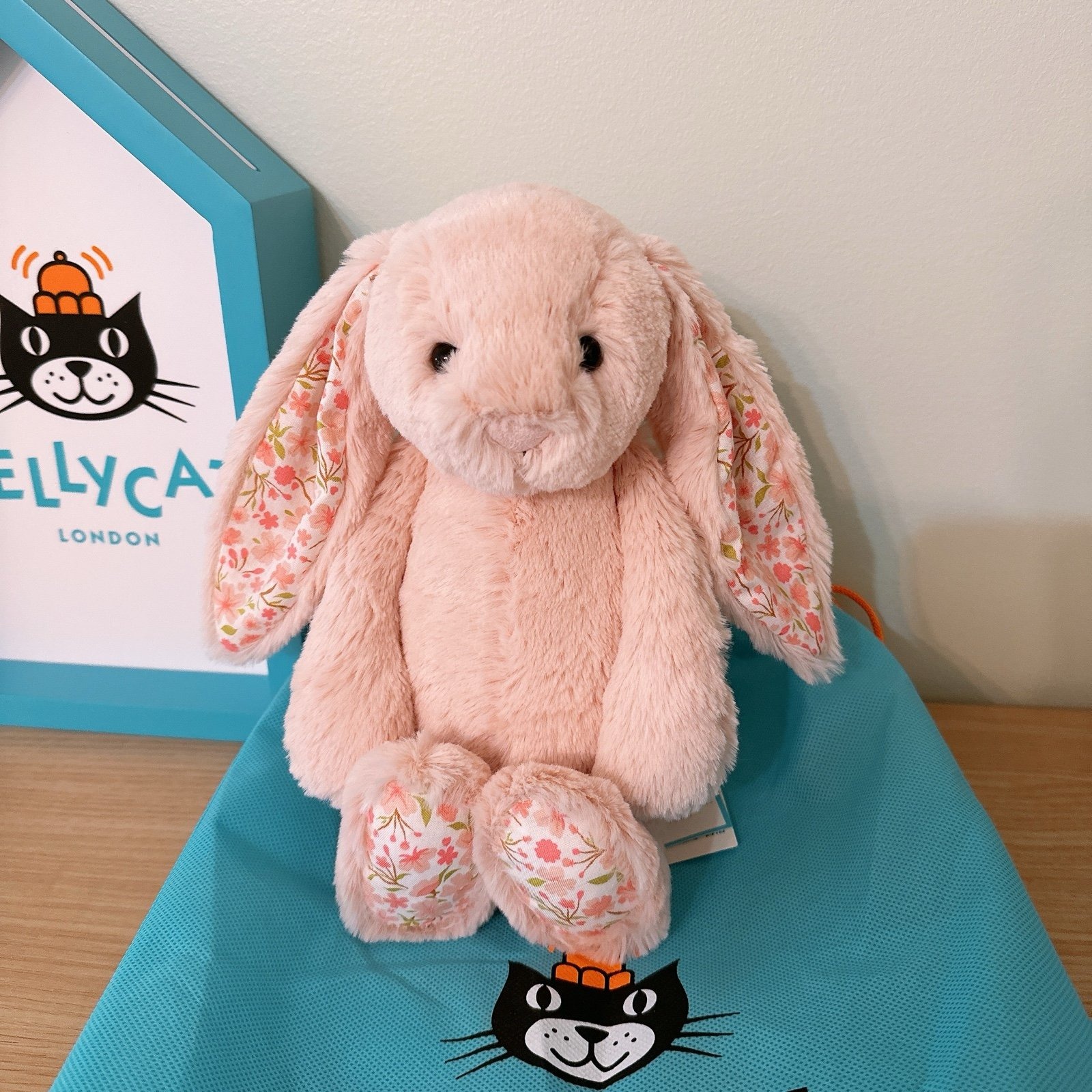 2187 - JellyCat Blossom Bunny Blush Cherry 31cm - Jellycat Blossom Cream Bunny Blush Cherry Medium 31cm [HÀNG CHÍNH HÃNG]