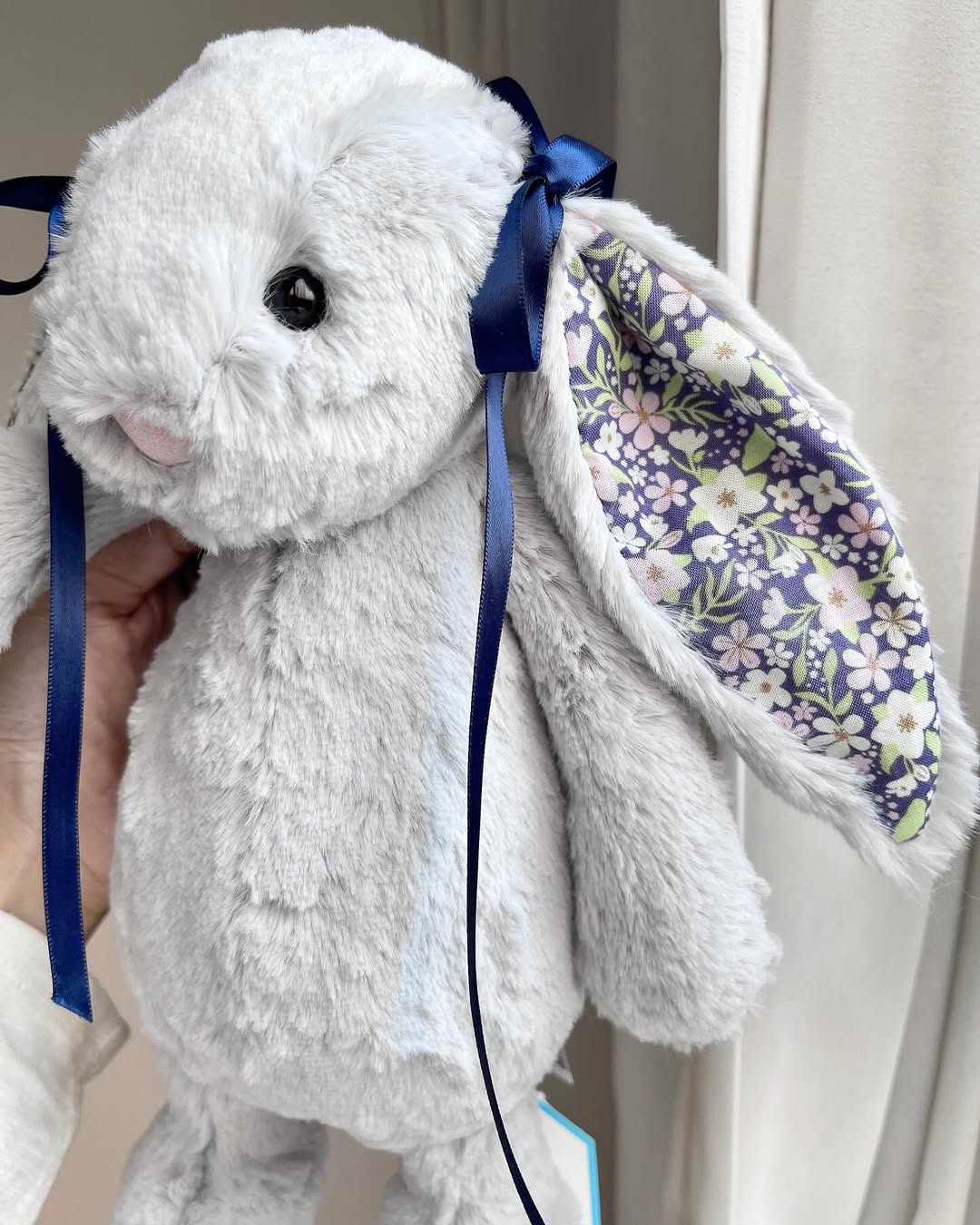 2080 - JellyCat Blossom Bunny Bloom Silver 31cm - JellyCat Blossom Silver Bunny Bloom Medium 31cm [HÀNG CHÍNH HÃNG]