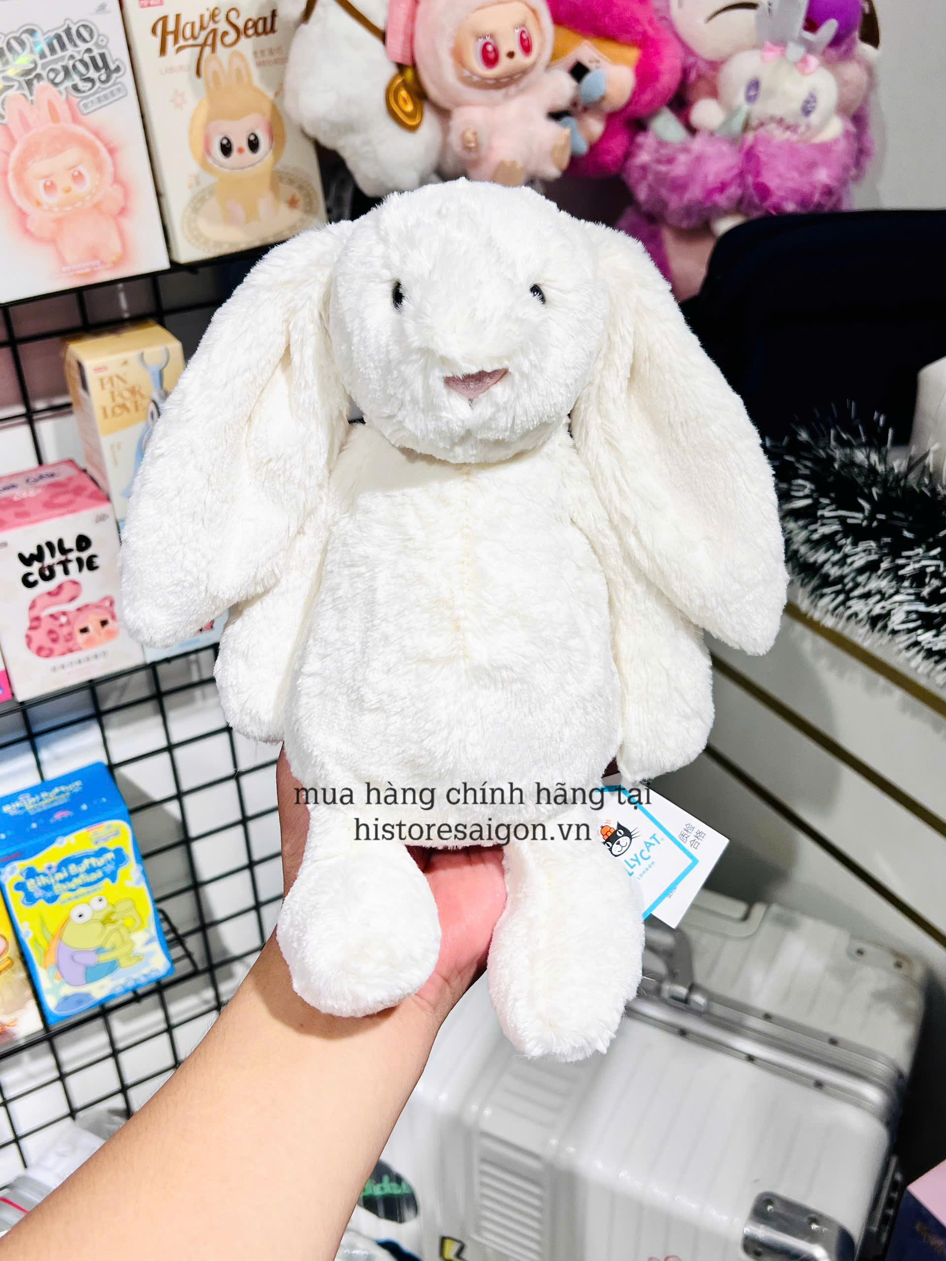 2082 - JellyCat Bunny Cream Bashful 31cm - Jellycat Bashful Bunny Cream Medium 31cm [HÀNG CHÍNH HÃNG]