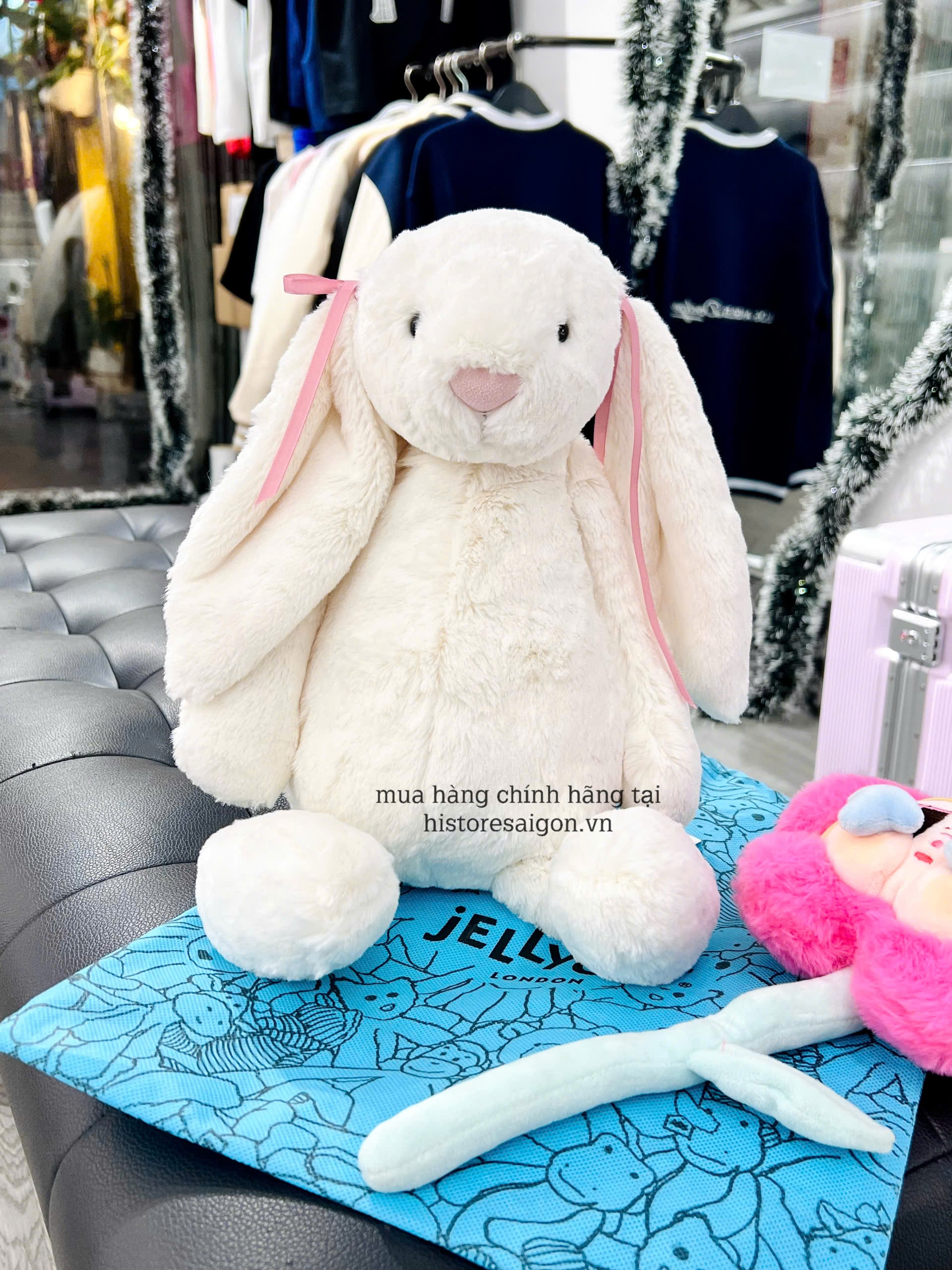 2101 - JellyCat Bunny Cream Bashful 36cm - Jellycat Bashful Bunny Cream Large 36cm [HÀNG CHÍNH HÃNG]