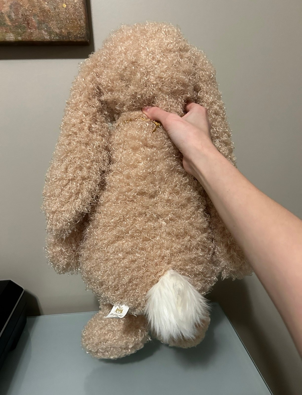 2111 - JellyCat Bunny Luxe Bashful Curly 51cm - Jellycat Bashful Luxe Bunny Curly Huge 51cm [HÀNG CHÍNH HÃNG]