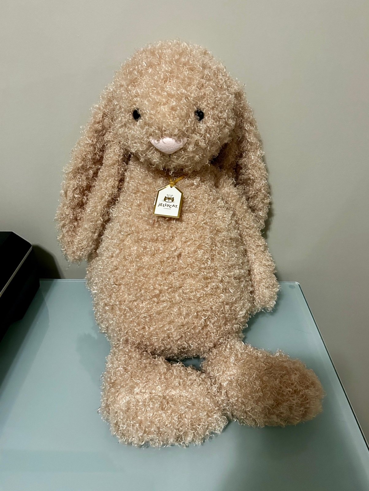 2111 - JellyCat Bunny Luxe Bashful Curly 51cm - Jellycat Bashful Luxe Bunny Curly Huge 51cm [HÀNG CHÍNH HÃNG]