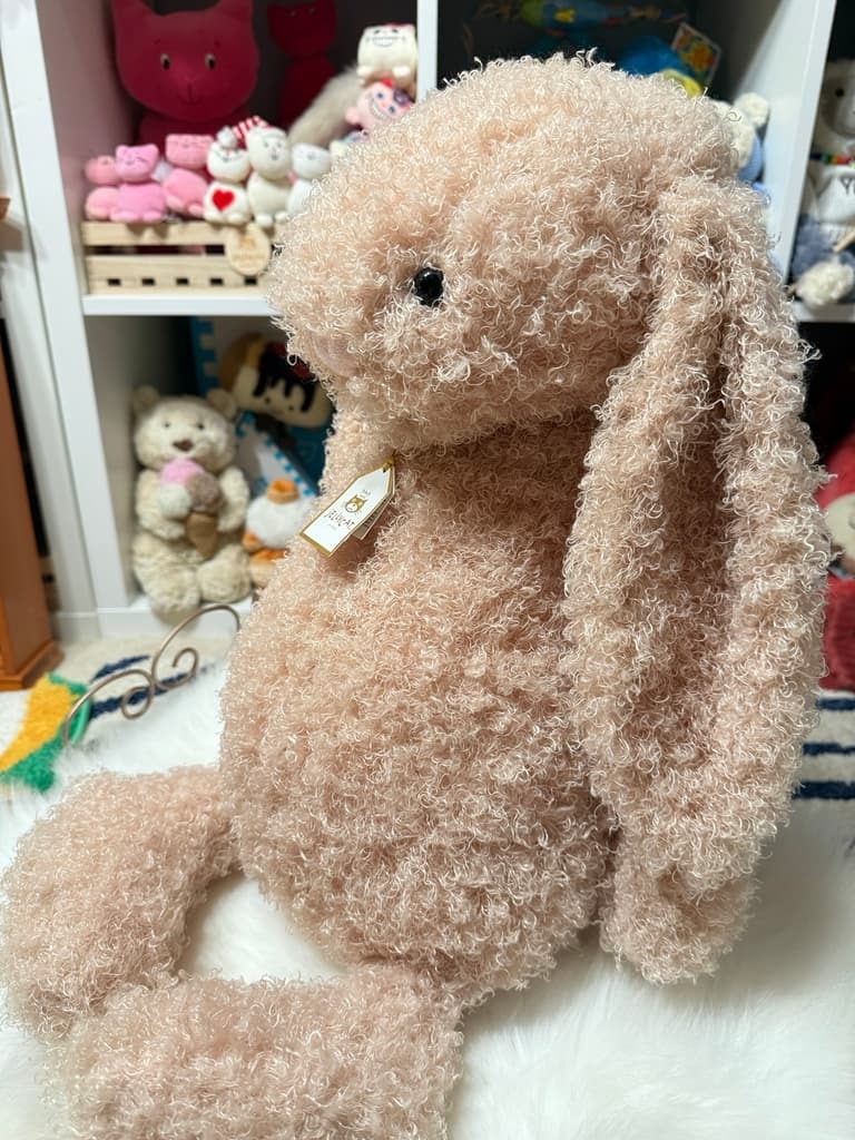 2111 - JellyCat Bunny Luxe Bashful Curly 51cm - Jellycat Bashful Luxe Bunny Curly Huge 51cm [HÀNG CHÍNH HÃNG]