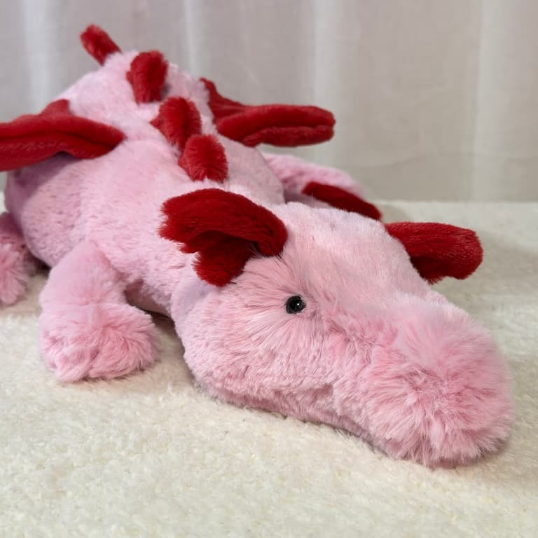 2171 - JellyCat Heart Dragon 50cm - Jellycat Rồng Hồng - Jellycat Heart Dragon Valentine Huge 50cm [HÀNG CHÍNH HÃNG]