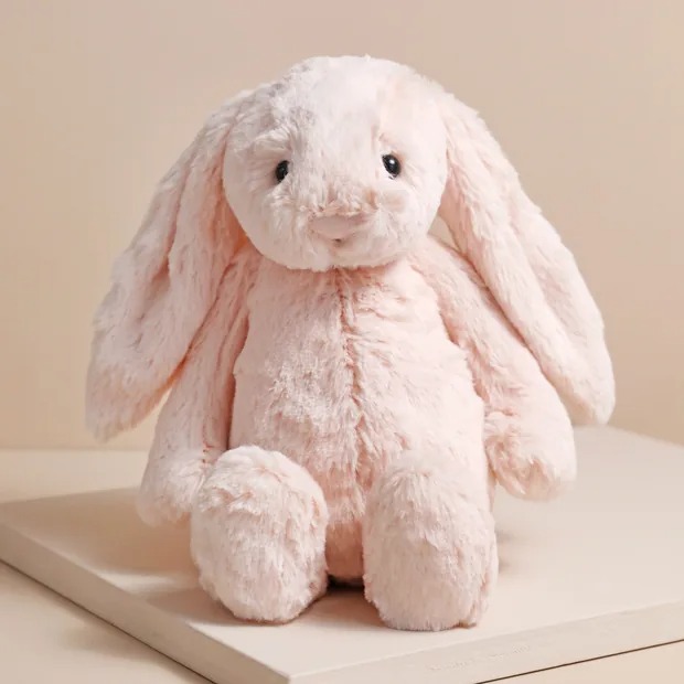 2143 - JellyCat Bashful Bunny Blush 31cm - Jellycat Bashful Blush Bunny Medium 31cm Màu Hồng Đào [HÀNG CHÍNH HÃNG]