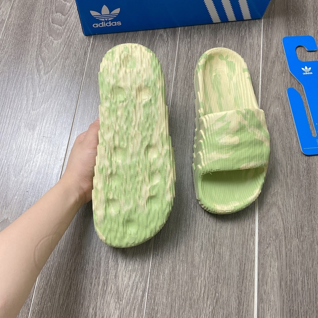 1364 -  Dép Adidas Adilette 22 - Sand x Lime - Xanh Lá GY1597 [HÀNG CHÍNH HÃNG]