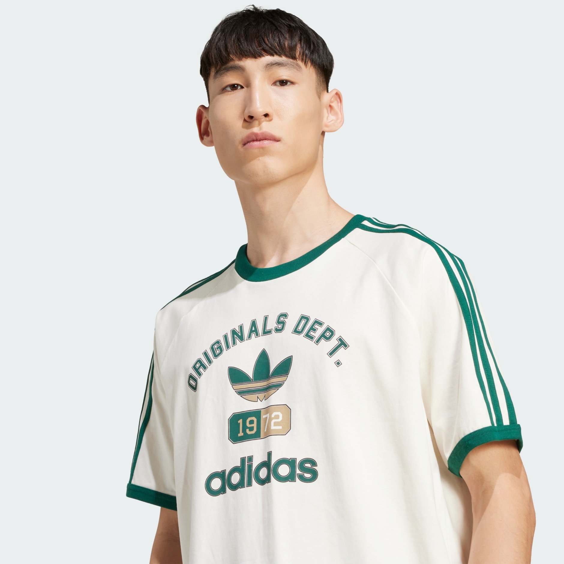 1764 - Áo Adidas 3-Stripes Originals Dept. Graphic Tee Off White KD6266 [HÀNG CHÍNH HÃNG]