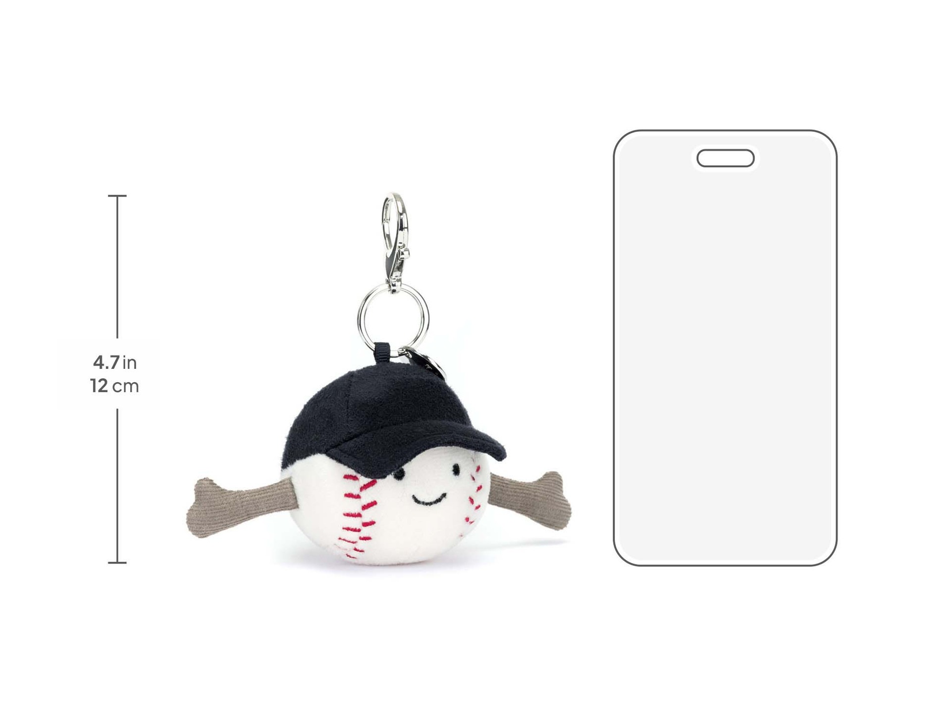 2671 - Jellycat Amuseables Sports Baseball Bag Charm 12cm [HÀNG CHÍNH HÃNG]