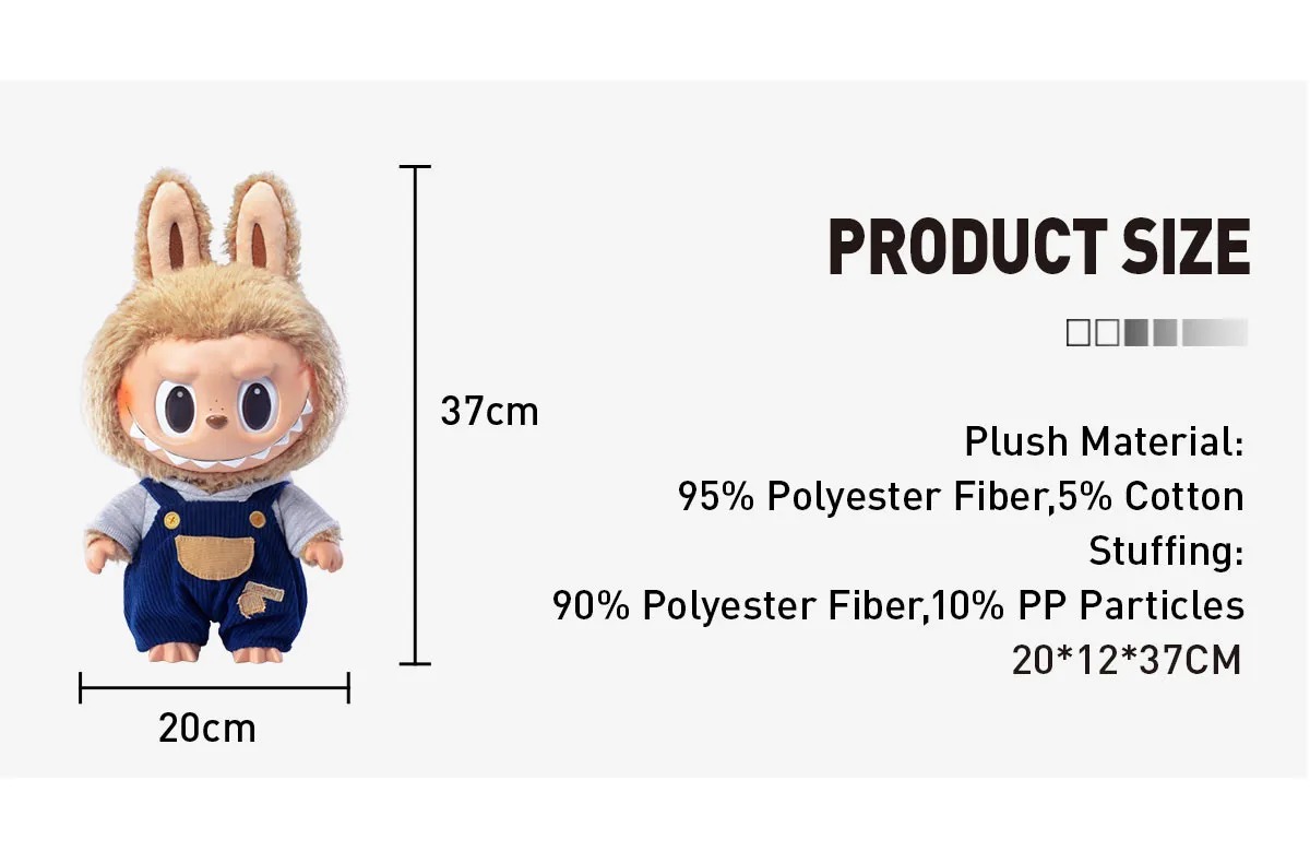 1147 - Gấu Bông Art Toy Labubu Time To Chill POP MART - Size 38cm - [HÀNG CHÍNH HÃNG]