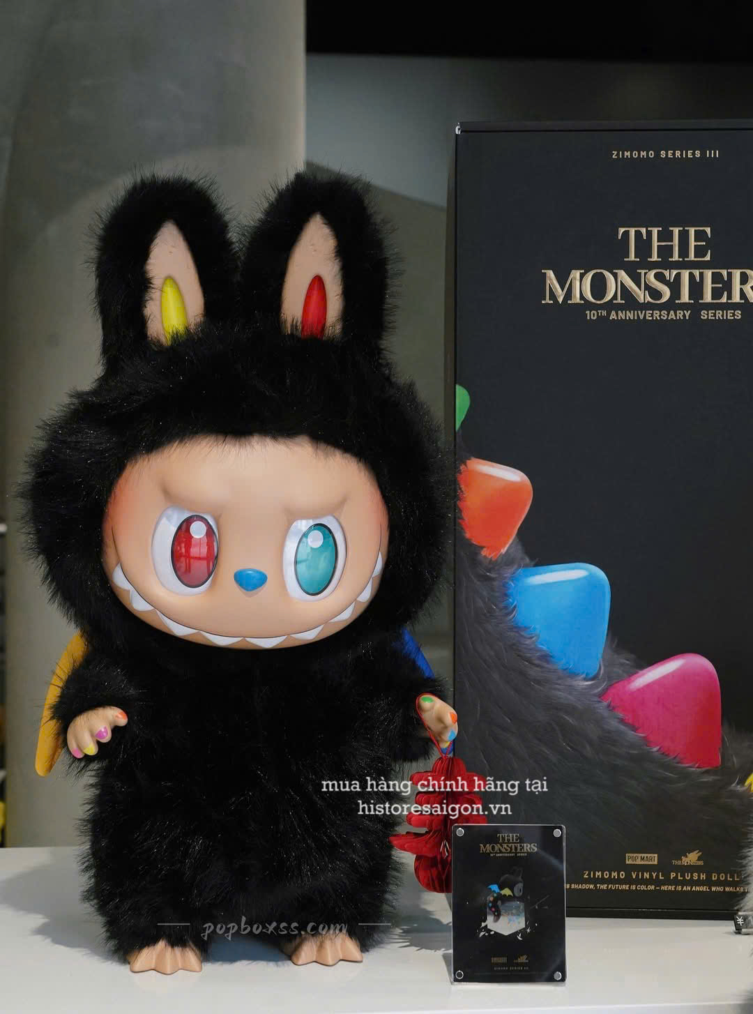 2670 - Labubu Zimomo Đen 10th Anniversary - POP MART The Monsters ZIMOMO 10th Anniversary Vinyl Plush Doll Size 58cm [HÀNG CHÍNH HÃNG]