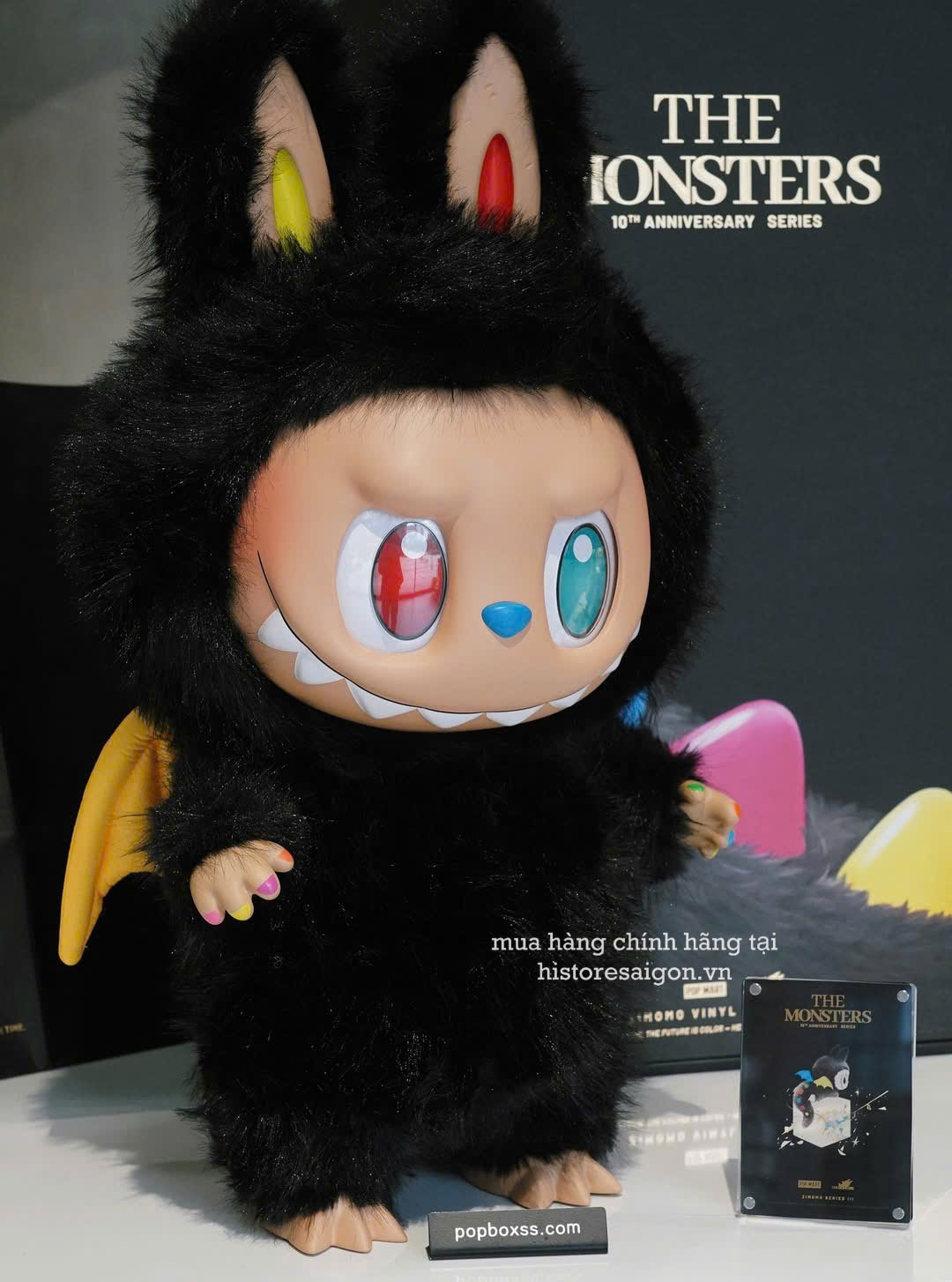 2670 - Labubu Zimomo Đen 10th Anniversary - POP MART The Monsters ZIMOMO 10th Anniversary Vinyl Plush Doll Size 58cm [HÀNG CHÍNH HÃNG]