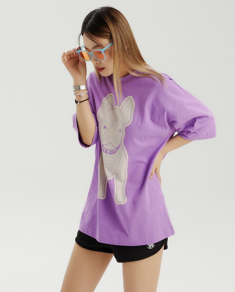 869 -  Áo Life Work Logo Radoc Signature - Purple  - Code LW215TS982 [HÀNG CHÍNH HÃNG]