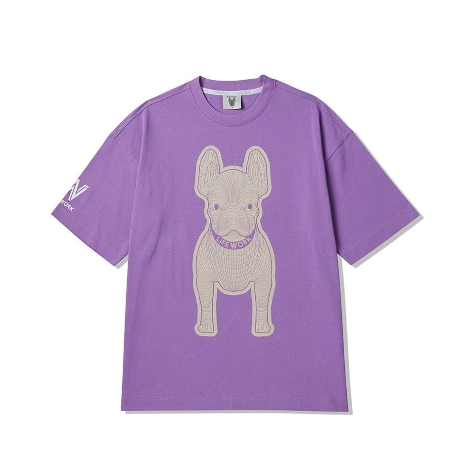869 -  Áo Life Work Logo Radoc Signature - Purple  - Code LW215TS982 [HÀNG CHÍNH HÃNG]