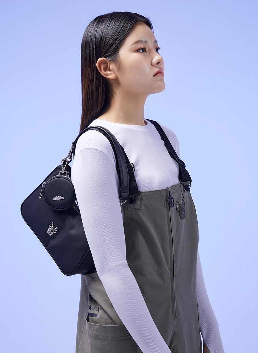 1075 -  Túi Life Work Jagard Nylon Hobo Bag Black - Túi Kẹp Nách - Code LW245BG75040F [HÀNG CHÍNH HÃNG]