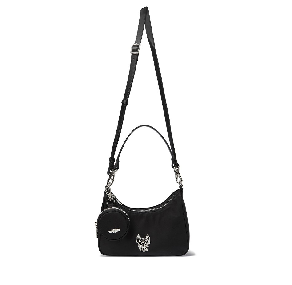 1075 -  Túi Life Work Jagard Nylon Hobo Bag Black - Túi Kẹp Nách - Code LW245BG75040F [HÀNG CHÍNH HÃNG]