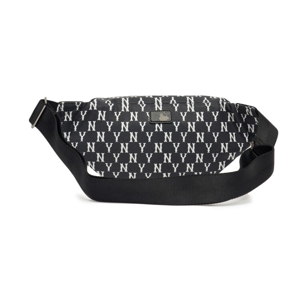 895 -  Túi MLB Monogram Hip Sack New York Yankees - Black - Túi Bao Tử - Code 3AHSM012N-50BKS [HÀNG CHÍNH HÃNG]