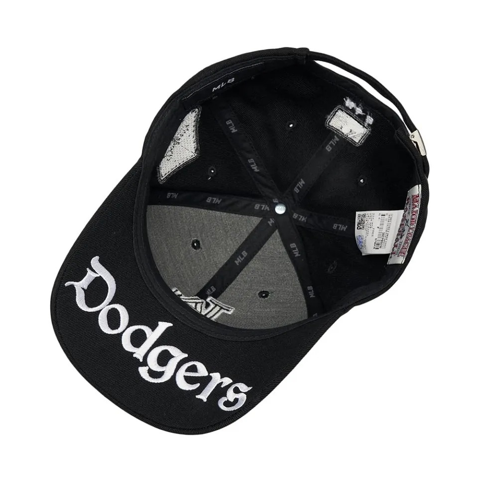 1062 -  Nón MLB LA Dodgers Diamond Stamp Border Black White - Code 3ACP8501N 07BKS [HÀNG CHÍNH HÃNG]