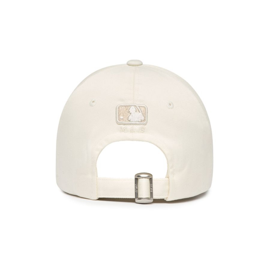 399 -  Nón MLB Unstructured Ball cap - Trắng Kem - Ny Trái Tim Đỏ [HÀNG CHÍNH HÃNG]