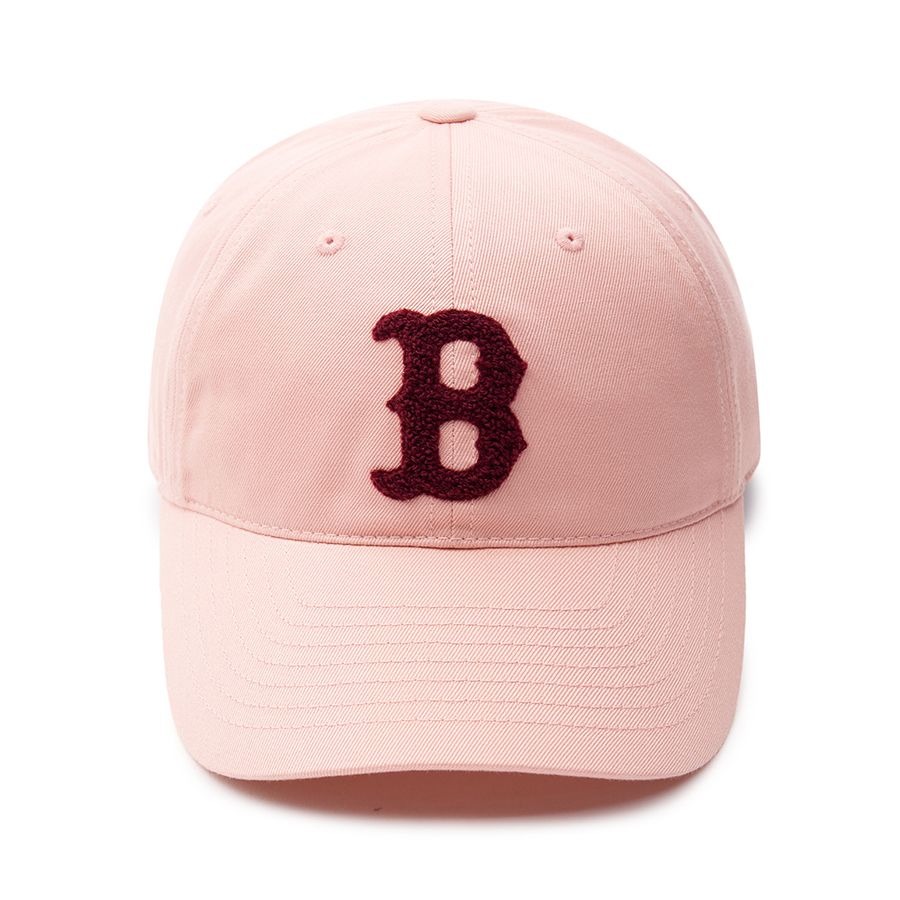 435 -  Nón MLB Unstructured Ball cap - Hồng - B Đỏ Xù [HÀNG CHÍNH HÃNG]