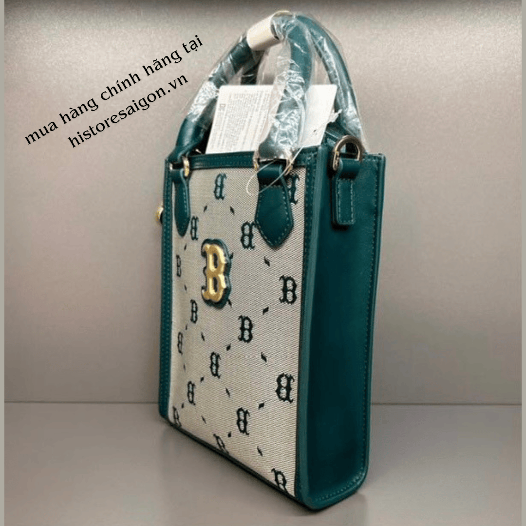 1016 -  Túi MLB Big B Dia Monogram Phonebag Dọc - Jade Xanh Lục Bảo - Code 7ACRMDB4N 43BGL [HÀNG CHÍNH HÃNG]