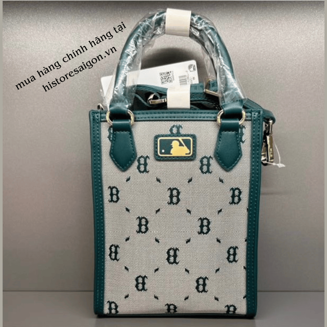 1016 -  Túi MLB Big B Dia Monogram Phonebag Dọc - Jade Xanh Lục Bảo - Code 7ACRMDB4N 43BGL [HÀNG CHÍNH HÃNG]