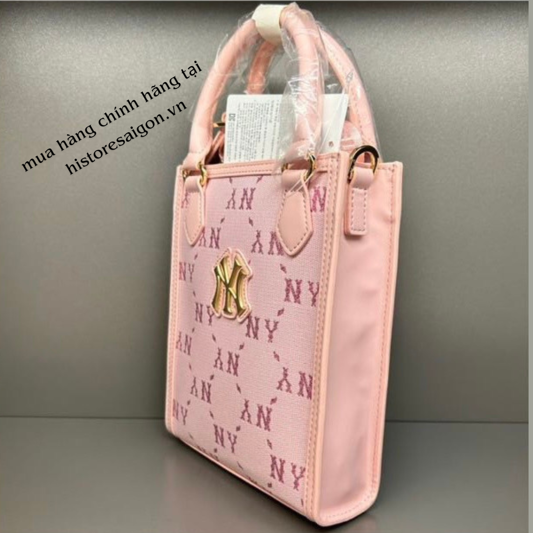 1017 -  Túi MLB NY Dia Monogram Phonebag Dọc - Hồng Pink - Code 7ACRMDB4N 50PKL [HÀNG CHÍNH HÃNG]