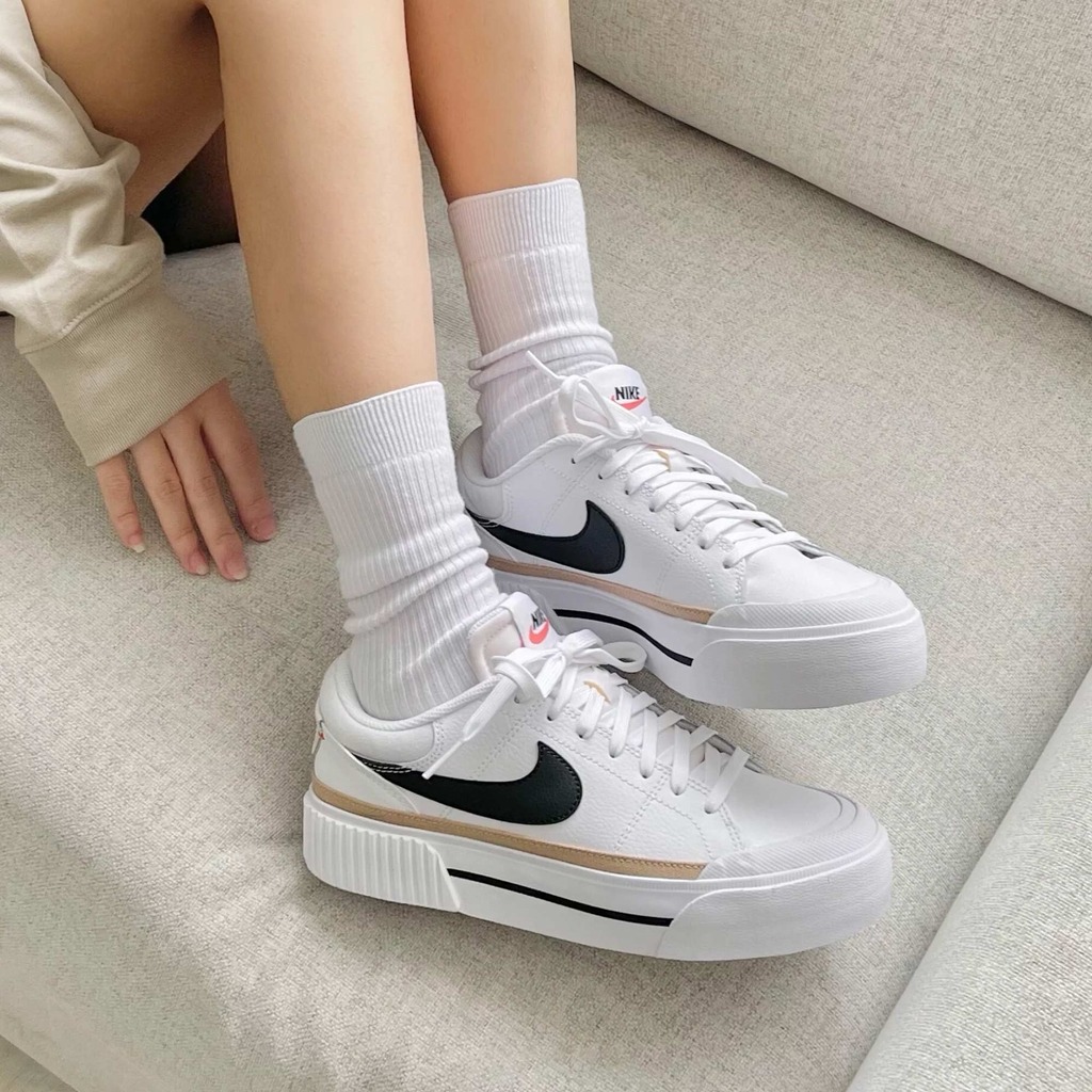 822 -  Giày Nike Court Legacy Lift White Black - Code DM7590-100 [HÀNG CHÍNH HÃNG]
